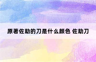 原著佐助的刀是什么颜色 佐助刀